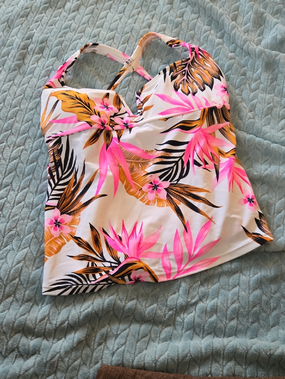 Salt + Cove Tropical Print Tankini Top